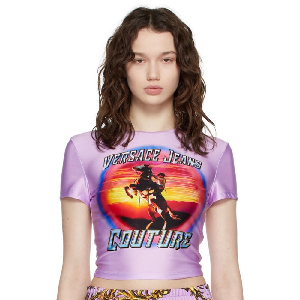VERSACE JEANS COUTURE
Purple Horse Logo T-Shirt